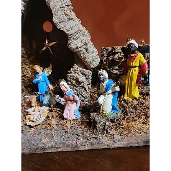 Vintage Large Nativity Made In Italy 12 Piece 19.5" Fontanini MISSING 1 Sheep - Picture 6 of 16